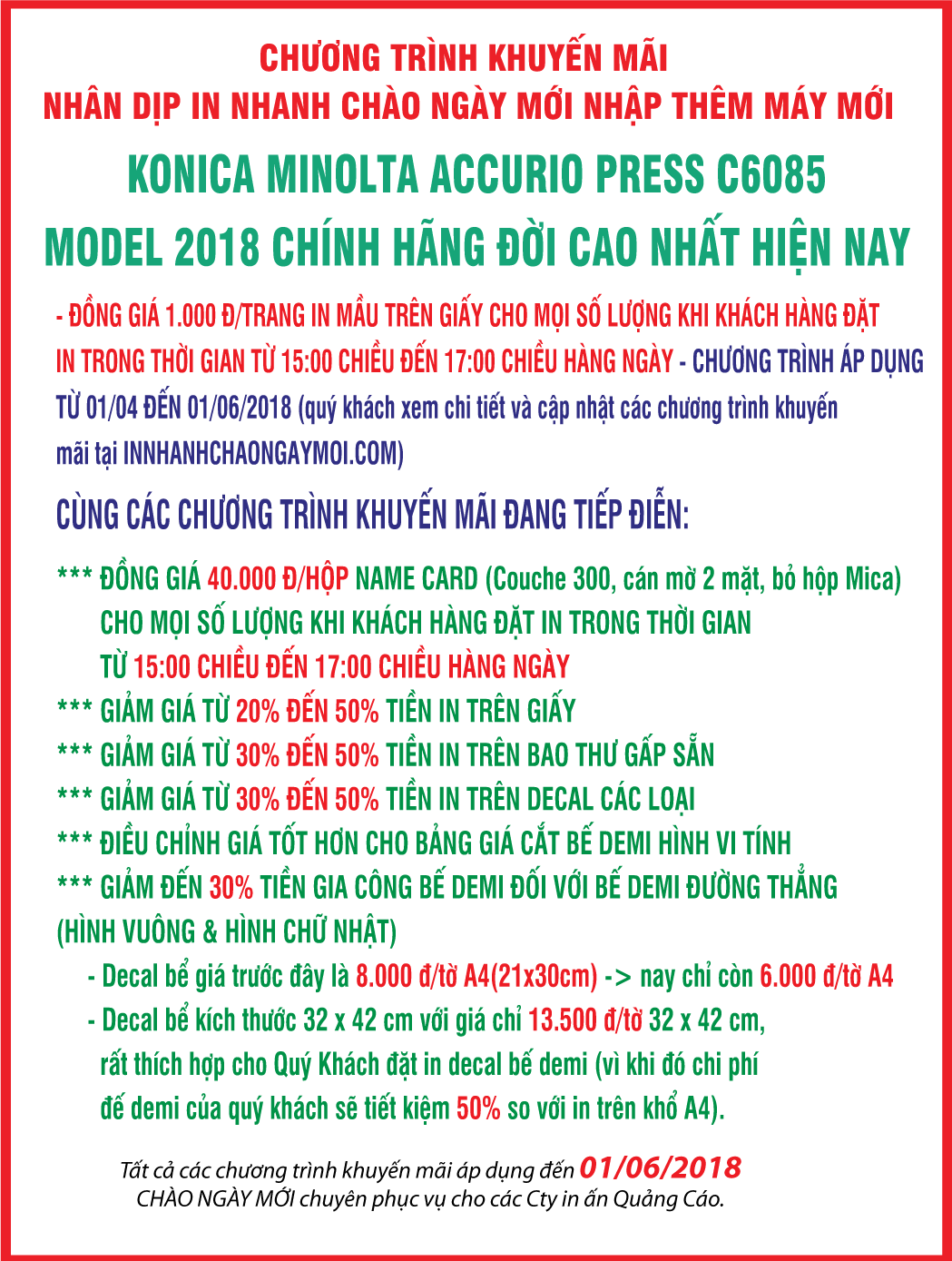 bảng giá in nhanh giá rẻ quận 8